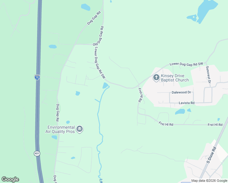 map of restaurants, bars, coffee shops, grocery stores, and more near 389 Lower Dug Gap Road in Dalton