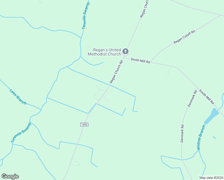 map of restaurants, bars, coffee shops, grocery stores, and more near 5342 Regan Church Rd in Lumberton