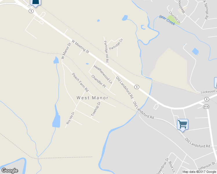 map of restaurants, bars, coffee shops, grocery stores, and more near 1542 Chandler Place in Lancaster
