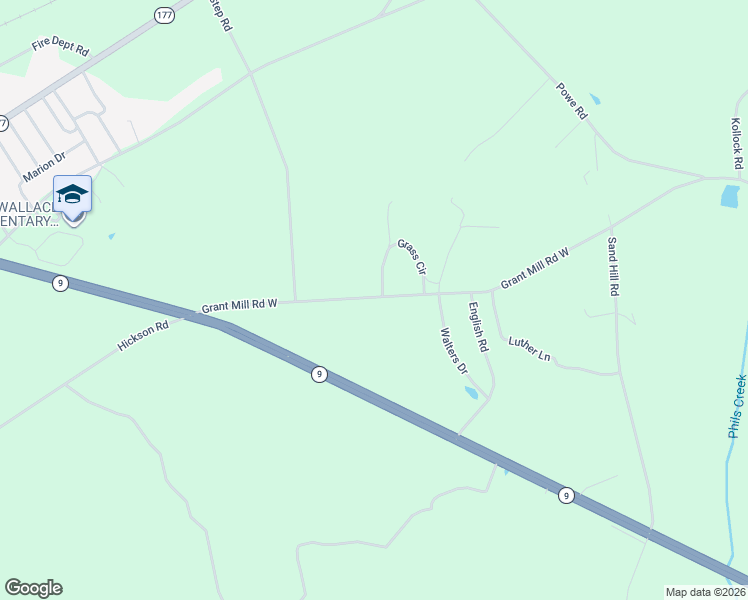 map of restaurants, bars, coffee shops, grocery stores, and more near 3188 County Road 54 in Wallace