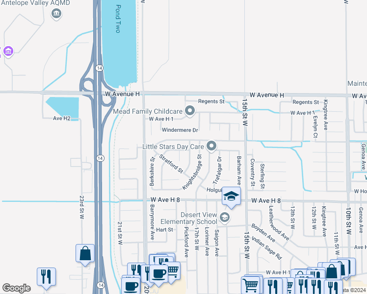 map of restaurants, bars, coffee shops, grocery stores, and more near in Lancaster
