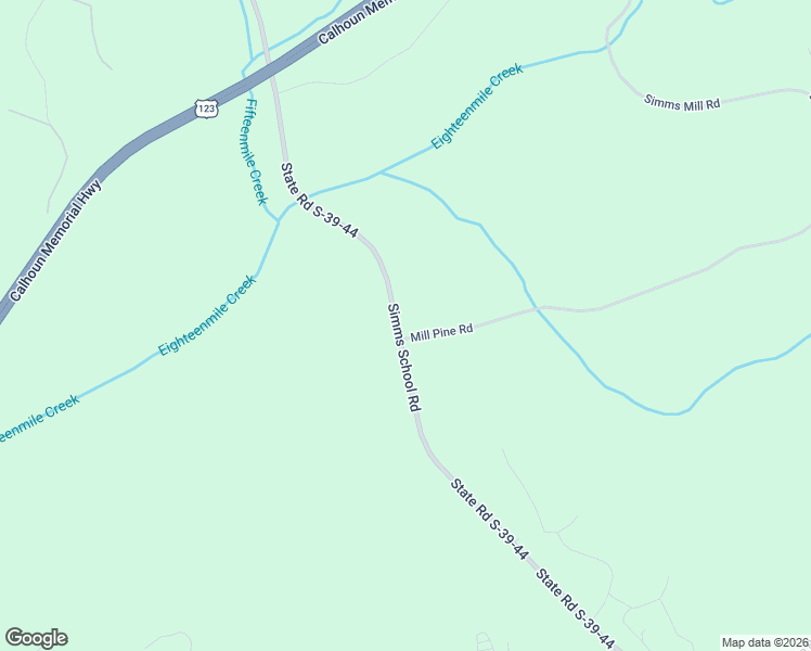 map of restaurants, bars, coffee shops, grocery stores, and more near 1203 Simms School Road in Central