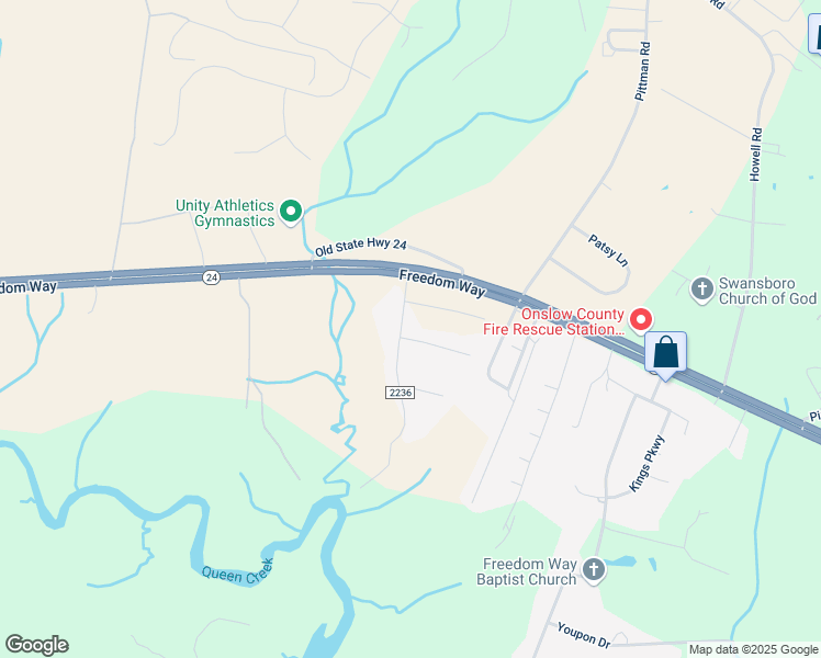 map of restaurants, bars, coffee shops, grocery stores, and more near 200 Dorovan Court in Hubert