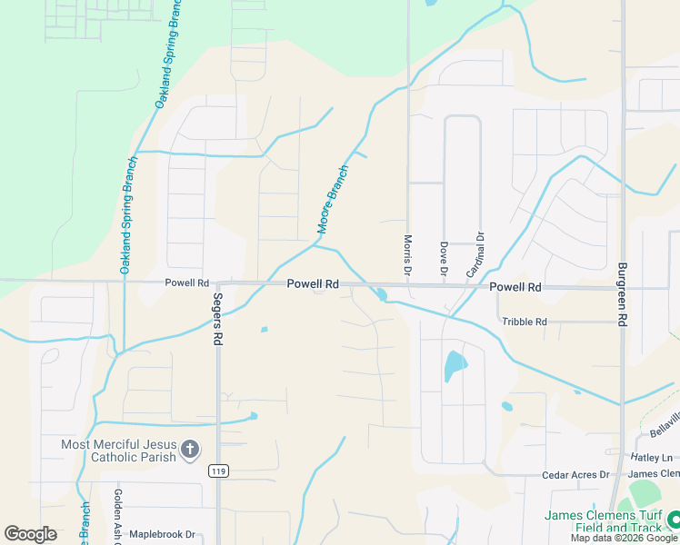 map of restaurants, bars, coffee shops, grocery stores, and more near 28714 Powell Road in Madison