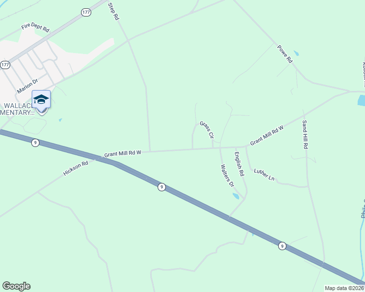 map of restaurants, bars, coffee shops, grocery stores, and more near 3188 County Road 54 in Wallace