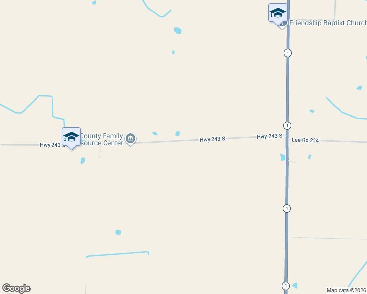 map of restaurants, bars, coffee shops, grocery stores, and more near 553 Highway 243 South in Marianna