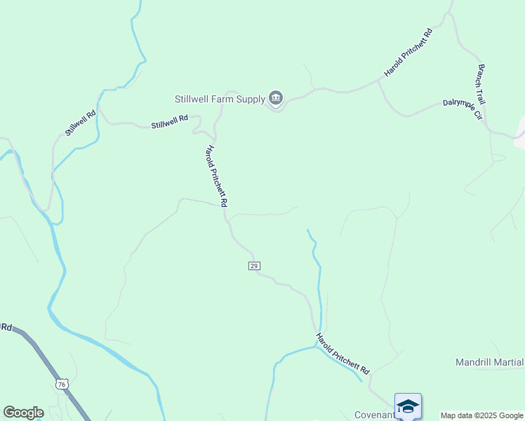 map of restaurants, bars, coffee shops, grocery stores, and more near 163 Bannie Creek Road in Ellijay