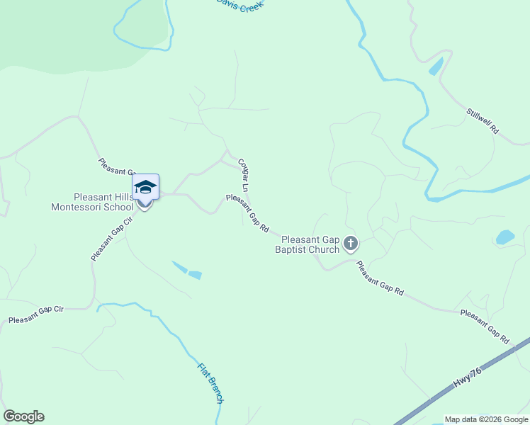 map of restaurants, bars, coffee shops, grocery stores, and more near 434-2476 Cougar Lane in Ellijay