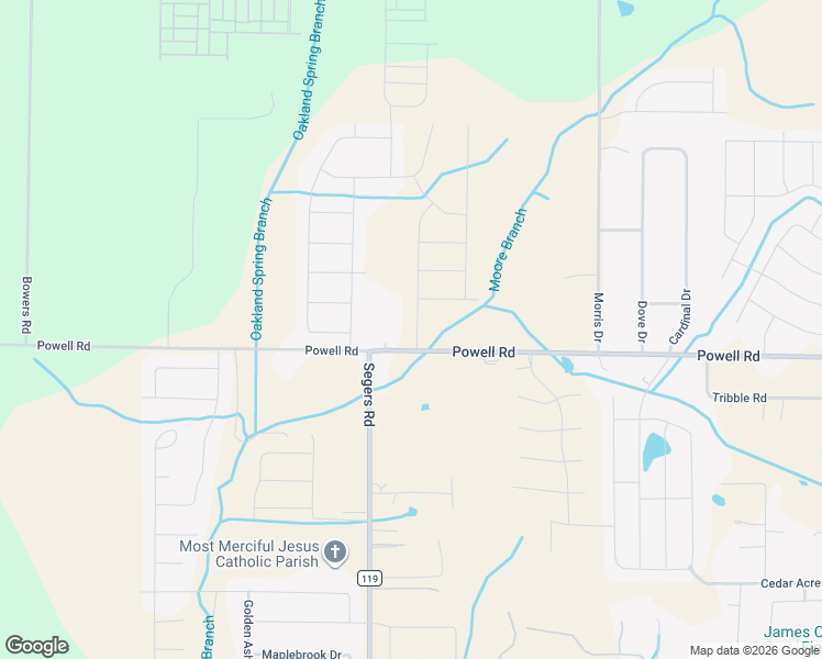 map of restaurants, bars, coffee shops, grocery stores, and more near 28449 Powell Road in Madison