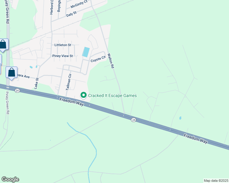 map of restaurants, bars, coffee shops, grocery stores, and more near 226 Walton Road in Piney Green