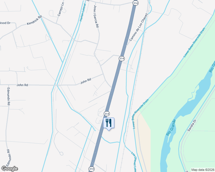 map of restaurants, bars, coffee shops, grocery stores, and more near 2 Jose I Garcia Road in Belen