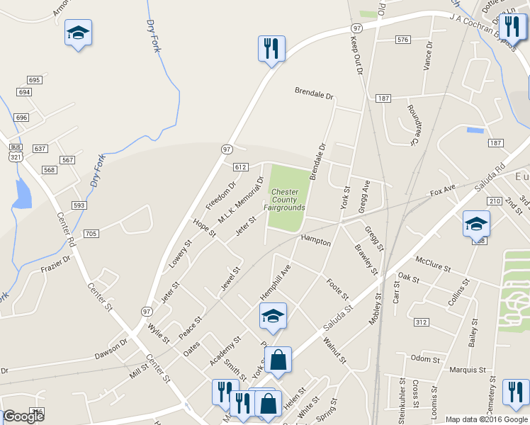 map of restaurants, bars, coffee shops, grocery stores, and more near 201 Peyton Street in Chester
