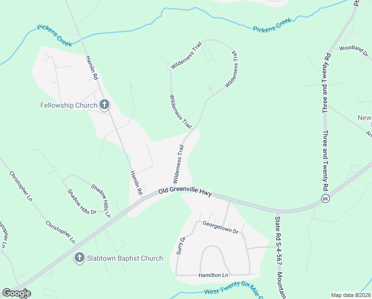 map of restaurants, bars, coffee shops, grocery stores, and more near 124 Wilderness Trail in Liberty