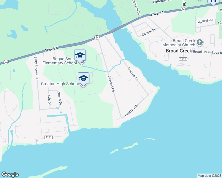 map of restaurants, bars, coffee shops, grocery stores, and more near 563 Pearson Circle in Newport