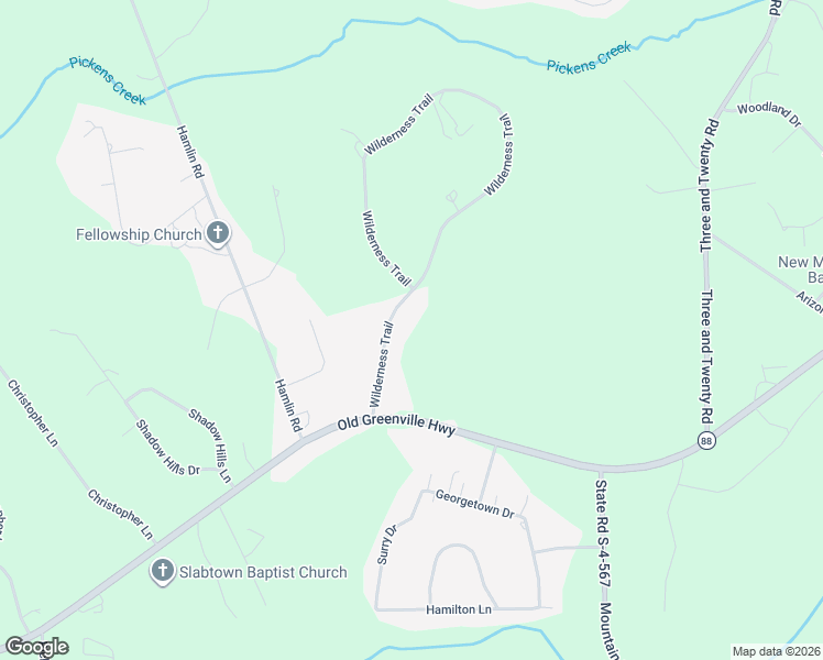 map of restaurants, bars, coffee shops, grocery stores, and more near 124 Wilderness Trail in Liberty