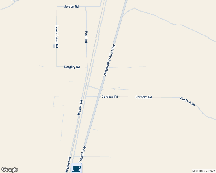 map of restaurants, bars, coffee shops, grocery stores, and more near 25561 National Trails Highway in Helendale