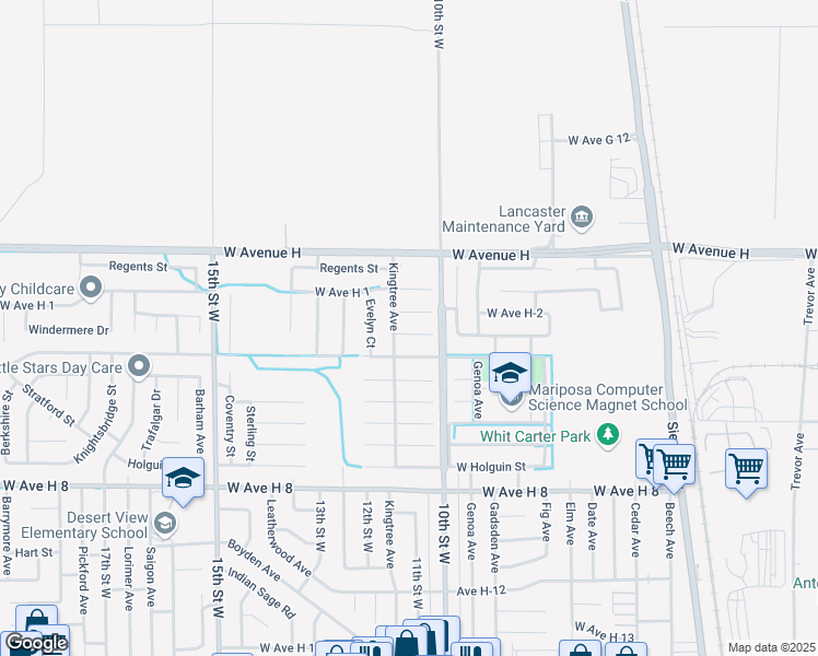map of restaurants, bars, coffee shops, grocery stores, and more near in Lancaster