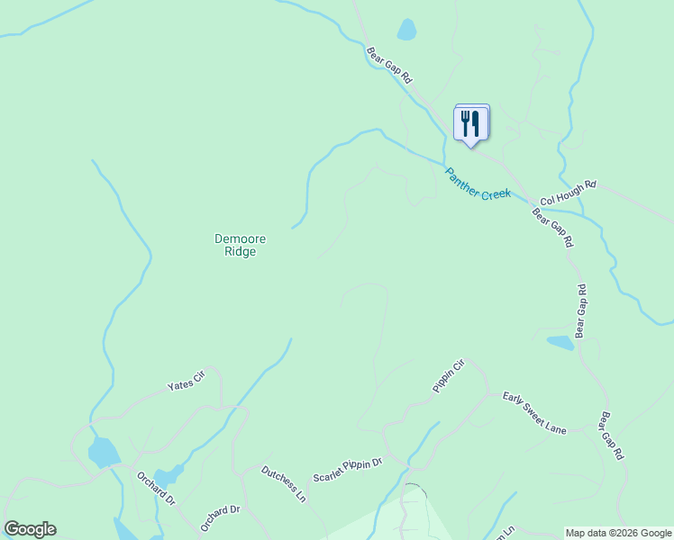map of restaurants, bars, coffee shops, grocery stores, and more near 609 Whispering Dale in Clarkesville