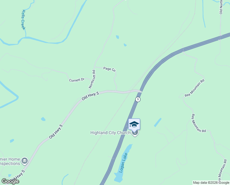 map of restaurants, bars, coffee shops, grocery stores, and more near Highway 5 in Ellijay