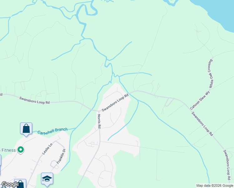 map of restaurants, bars, coffee shops, grocery stores, and more near 101 Walnut Dr in Swansboro