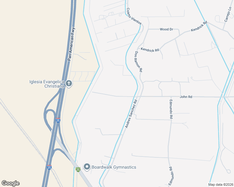 map of restaurants, bars, coffee shops, grocery stores, and more near 119 Andres Sanchez Road in Belen