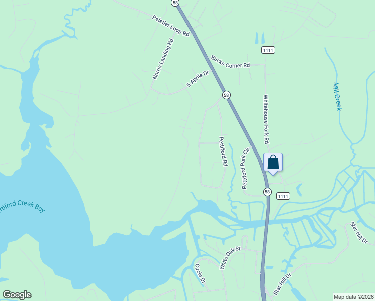 map of restaurants, bars, coffee shops, grocery stores, and more near Brookside Court South in Peletier