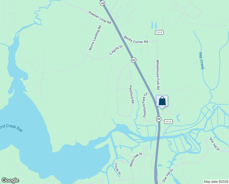 map of restaurants, bars, coffee shops, grocery stores, and more near Brookside Ct S in Peletier