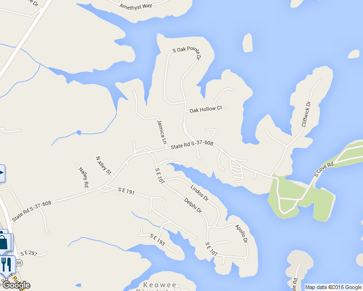 map of restaurants, bars, coffee shops, grocery stores, and more near 604 State Road S-37-608 in Seneca