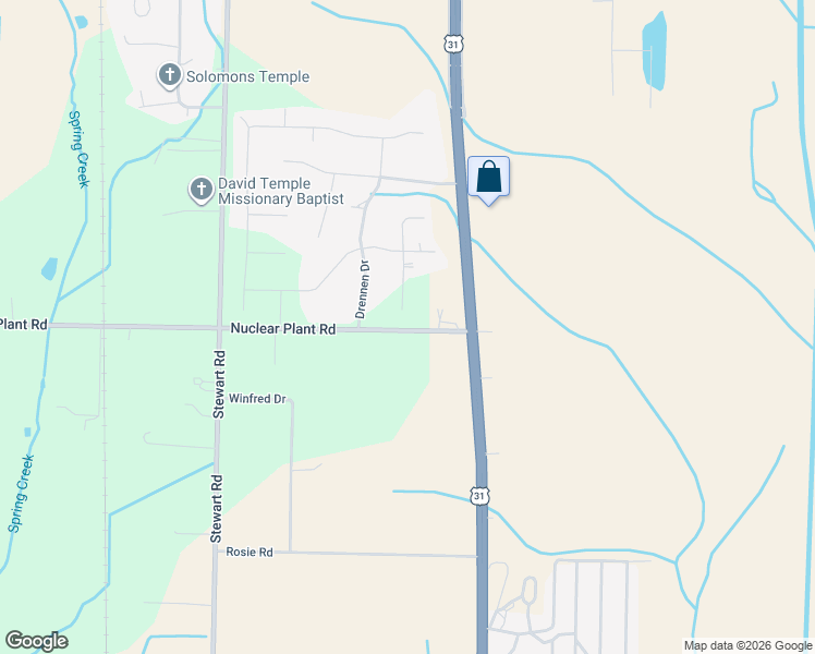 map of restaurants, bars, coffee shops, grocery stores, and more near 11054 Drennen Drive in Tanner