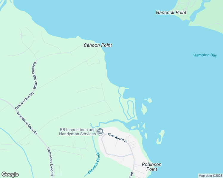 map of restaurants, bars, coffee shops, grocery stores, and more near 314 North Plantation Lane in Swansboro