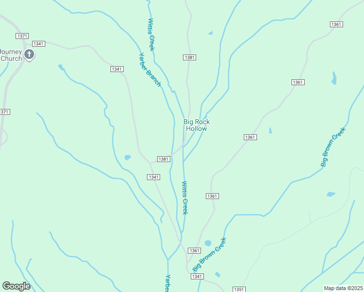 map of restaurants, bars, coffee shops, grocery stores, and more near 6 County Road 1381 in Booneville
