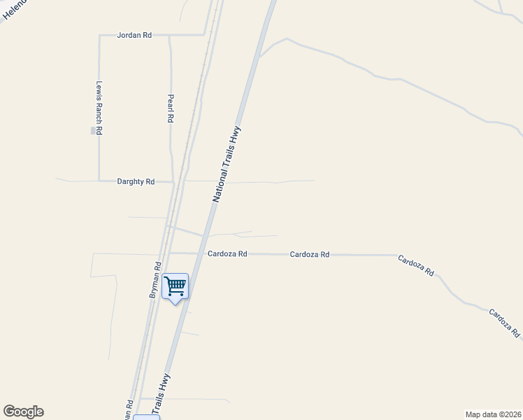 map of restaurants, bars, coffee shops, grocery stores, and more near Eveshorn Road in San Bernardino County