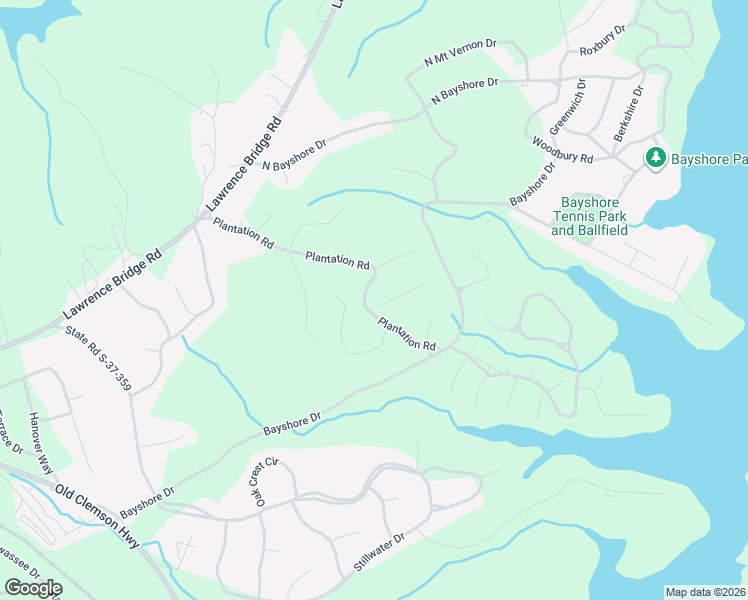 map of restaurants, bars, coffee shops, grocery stores, and more near 409 Plantation Road in Seneca