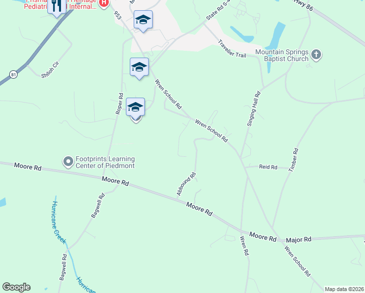 map of restaurants, bars, coffee shops, grocery stores, and more near 113 Wrenfield Drive in Piedmont