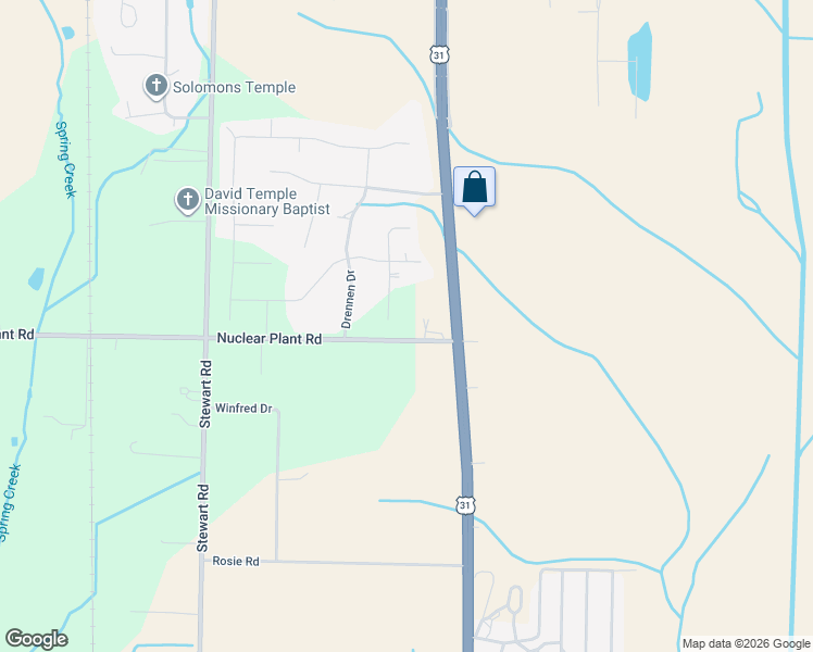 map of restaurants, bars, coffee shops, grocery stores, and more near 11185 U.S. 31 in Athens