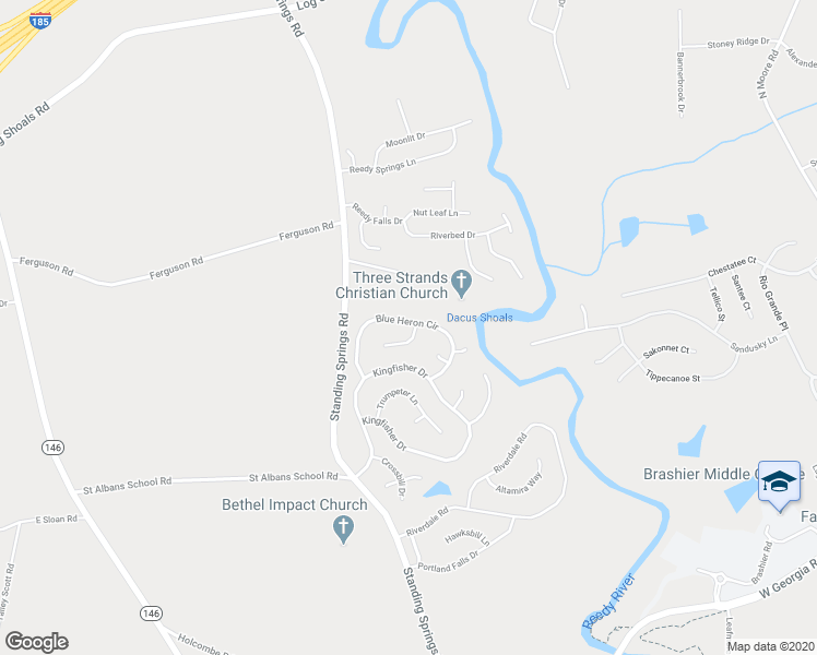 map of restaurants, bars, coffee shops, grocery stores, and more near 2 Avocet Lane in Simpsonville