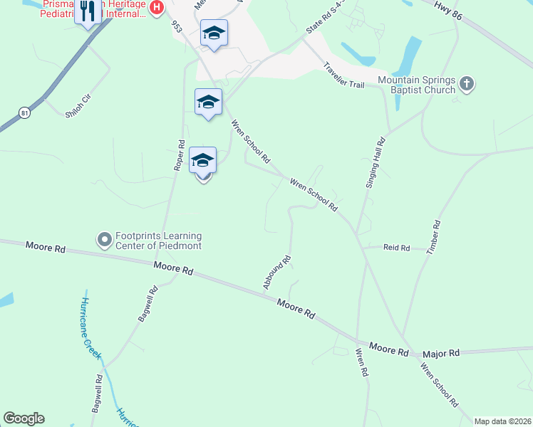 map of restaurants, bars, coffee shops, grocery stores, and more near 113 Wrenfield Drive in Piedmont