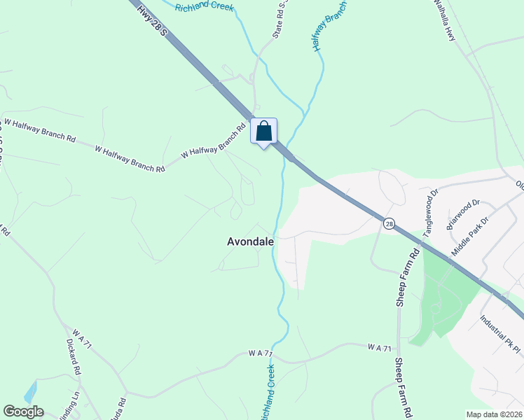 map of restaurants, bars, coffee shops, grocery stores, and more near 108 Arrowood Circle in Seneca