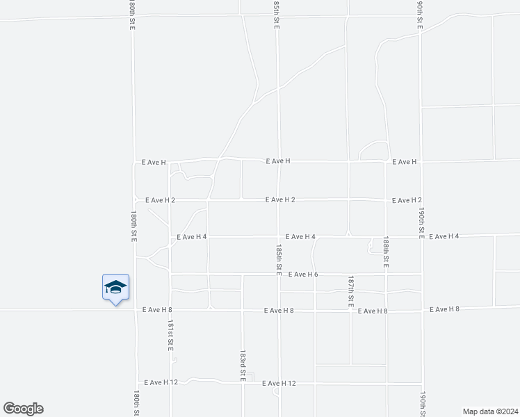 map of restaurants, bars, coffee shops, grocery stores, and more near 45849 185th Street East in Lancaster