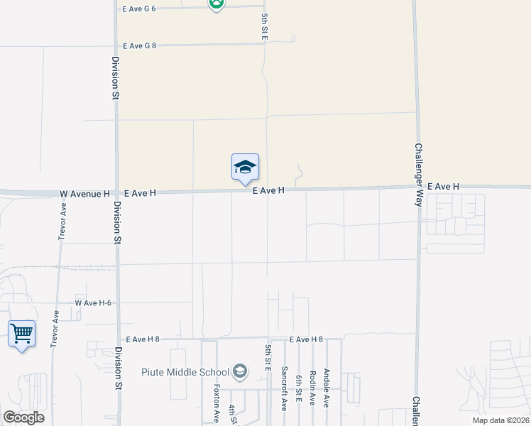 map of restaurants, bars, coffee shops, grocery stores, and more near West Avenue H 1 in Lancaster