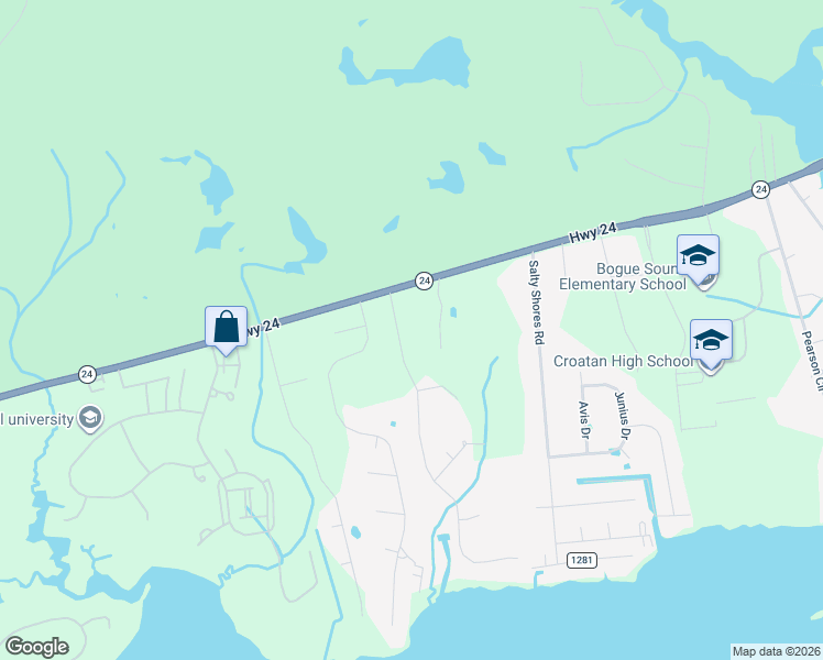 map of restaurants, bars, coffee shops, grocery stores, and more near Yacht Club Drive in Newport
