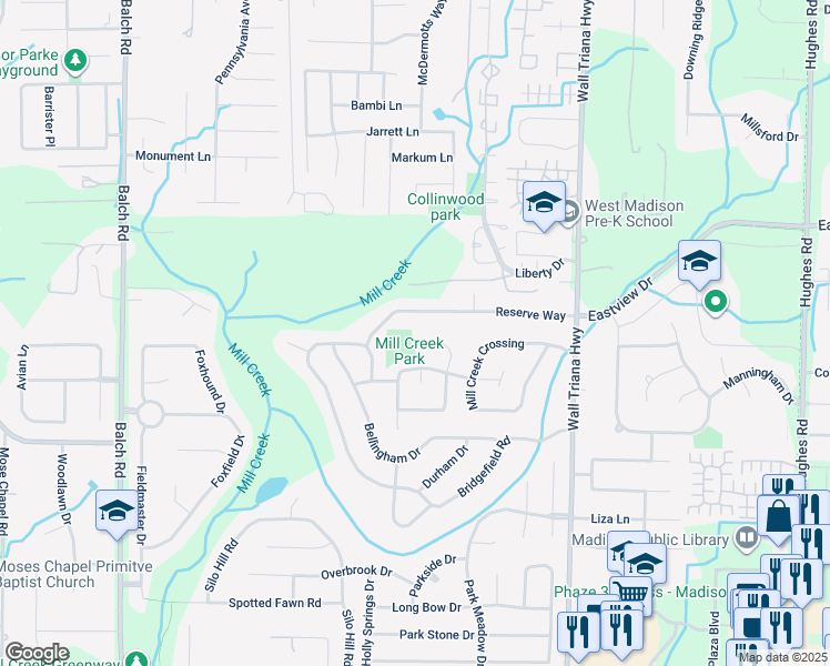 map of restaurants, bars, coffee shops, grocery stores, and more near 140 Teal Park Lane in Madison