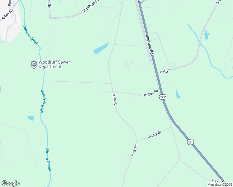 map of restaurants, bars, coffee shops, grocery stores, and more near 501 Kelly Rd in Woodruff