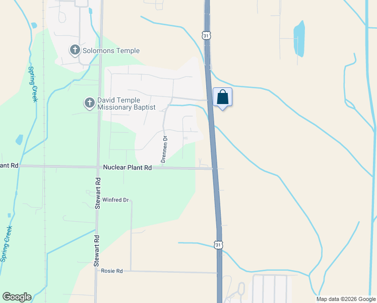 map of restaurants, bars, coffee shops, grocery stores, and more near 11185 U.S. 31 in Athens