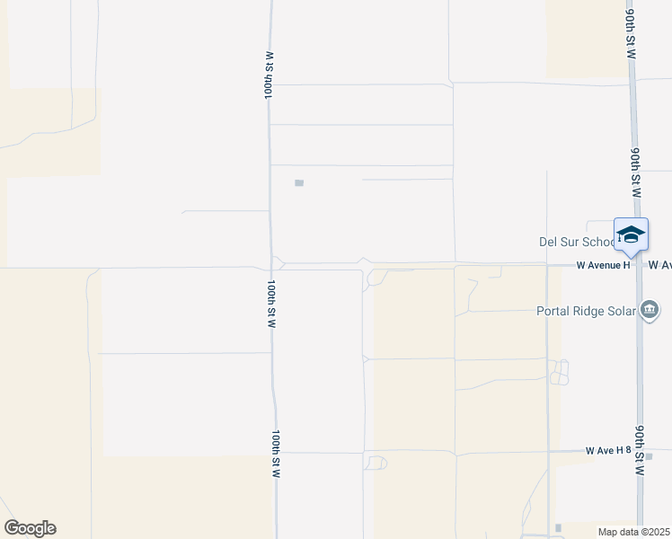 map of restaurants, bars, coffee shops, grocery stores, and more near 97th Street West in Lancaster