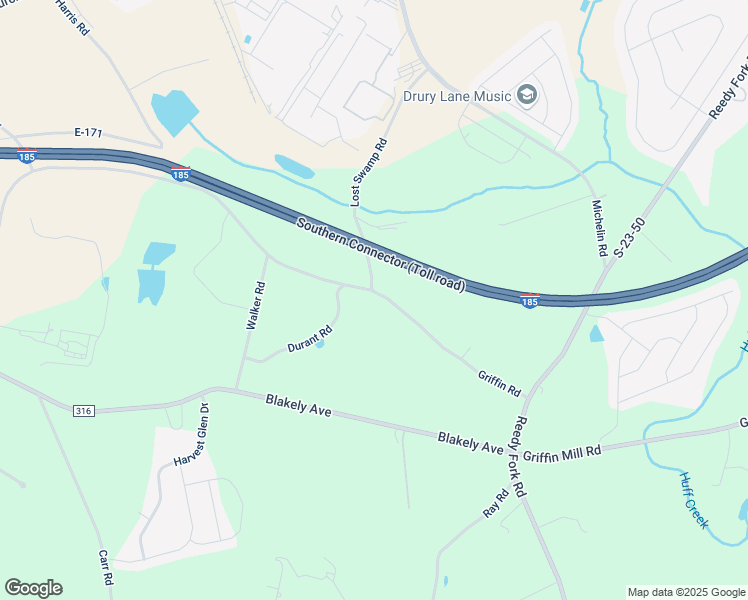 map of restaurants, bars, coffee shops, grocery stores, and more near 412 Griffin Road in Piedmont