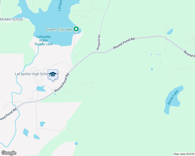 map of restaurants, bars, coffee shops, grocery stores, and more near 4599 Round Pond Road in LaFayette