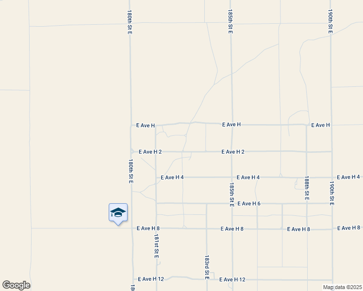 map of restaurants, bars, coffee shops, grocery stores, and more near 45815 182nd Street East in Lancaster