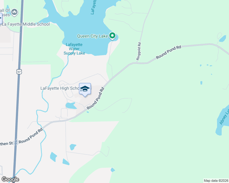 map of restaurants, bars, coffee shops, grocery stores, and more near 4859 Round Pond Road in LaFayette
