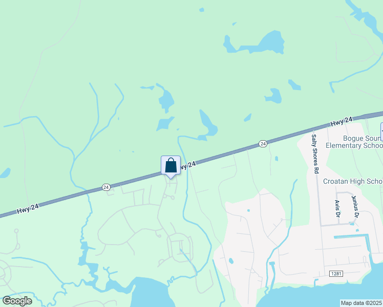 map of restaurants, bars, coffee shops, grocery stores, and more near 3684 North Carolina 24 in Newport